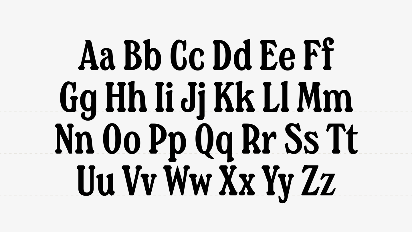 Walker's black typeface on grey background 
